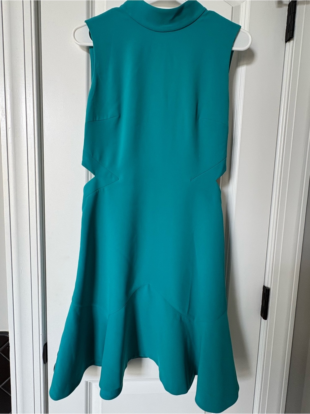 Ted Baker size 1 Teal Fit-and-Flare Tank Dress Side Cutouts US Size 2/4